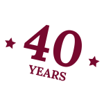 40th Anniversary Logo - Red/White