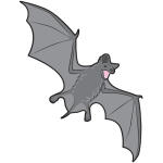 Carlsbad Caverns wildlife illustration of a bat by Chris Philpot.