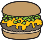 Green chile cheeseburger icon