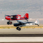 STOL drag aircraft taking off.