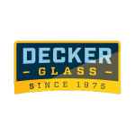 The logo of Decker Glass linking to their website