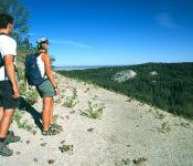 Hikers Enjoying the Escarpment on East Side, Riding Mountain National Park