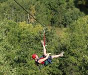 Ziplining in the Pembina Valley