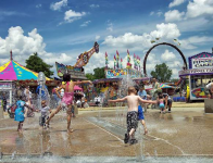 Children Playing at the Three Rivers Festival Midway at Headwaters Park