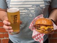 Beer and burger at Tor Brewing