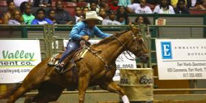 Man On Horse At Stockyards Rodeo In Fort Worth, TX