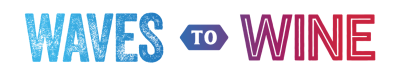 Waves to Wine Horizontal logo