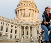 Biking on Capitol Square