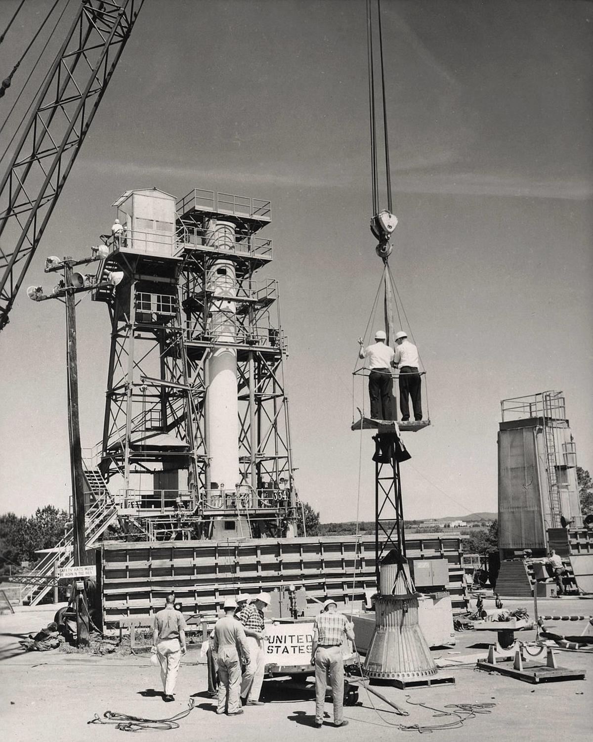 Construction at Redstone Test Stand MSFC Marshall Space Flight Center NASA