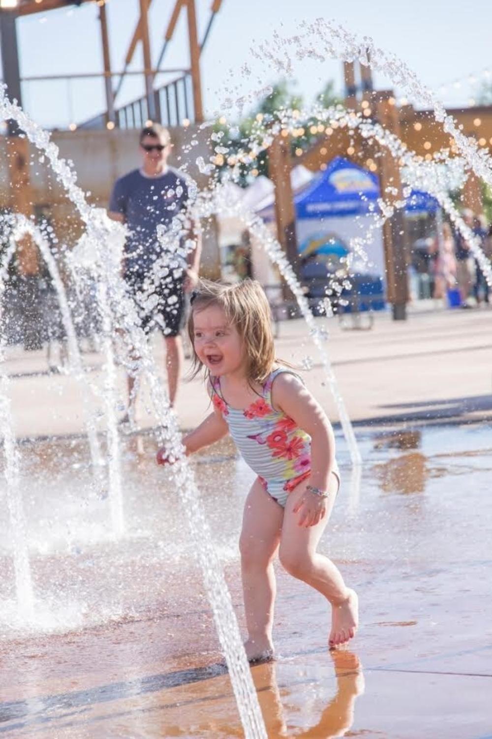 Child at DSS Splash Pad