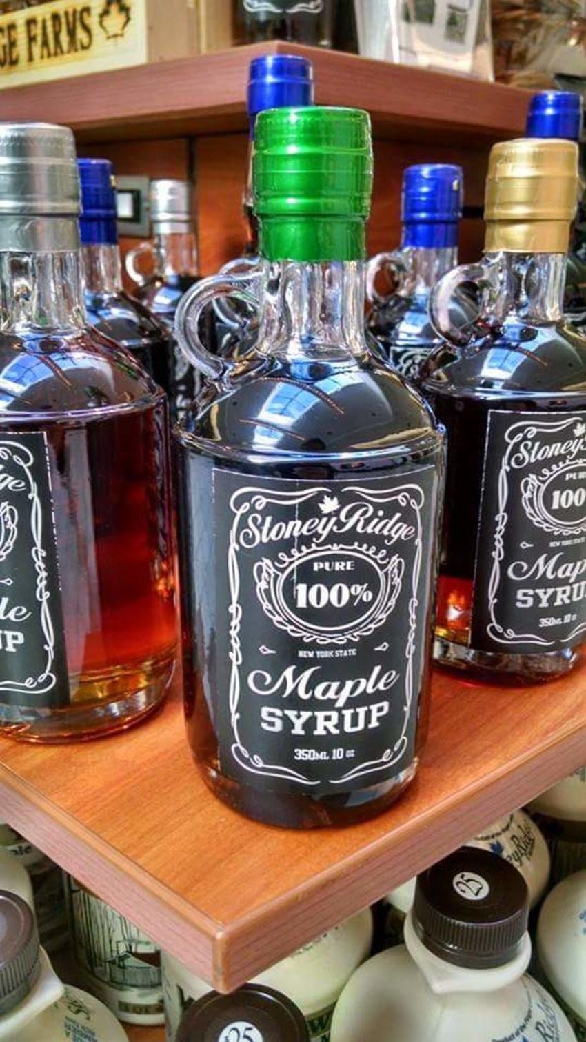 Stoney Ridge Farms Maple Syrup display for retail