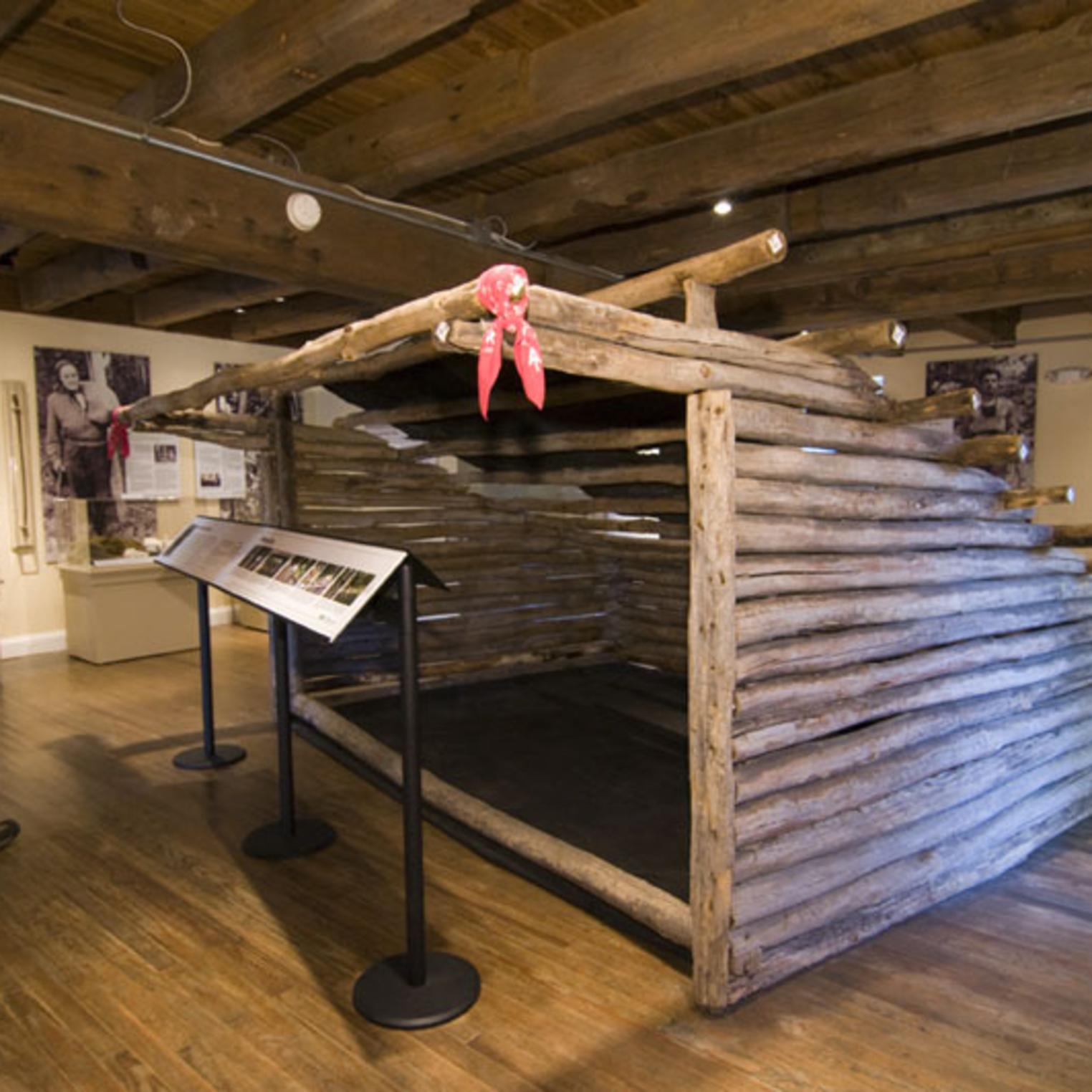 The Earl Shaffer shelter at the Appalachian Trail Museum