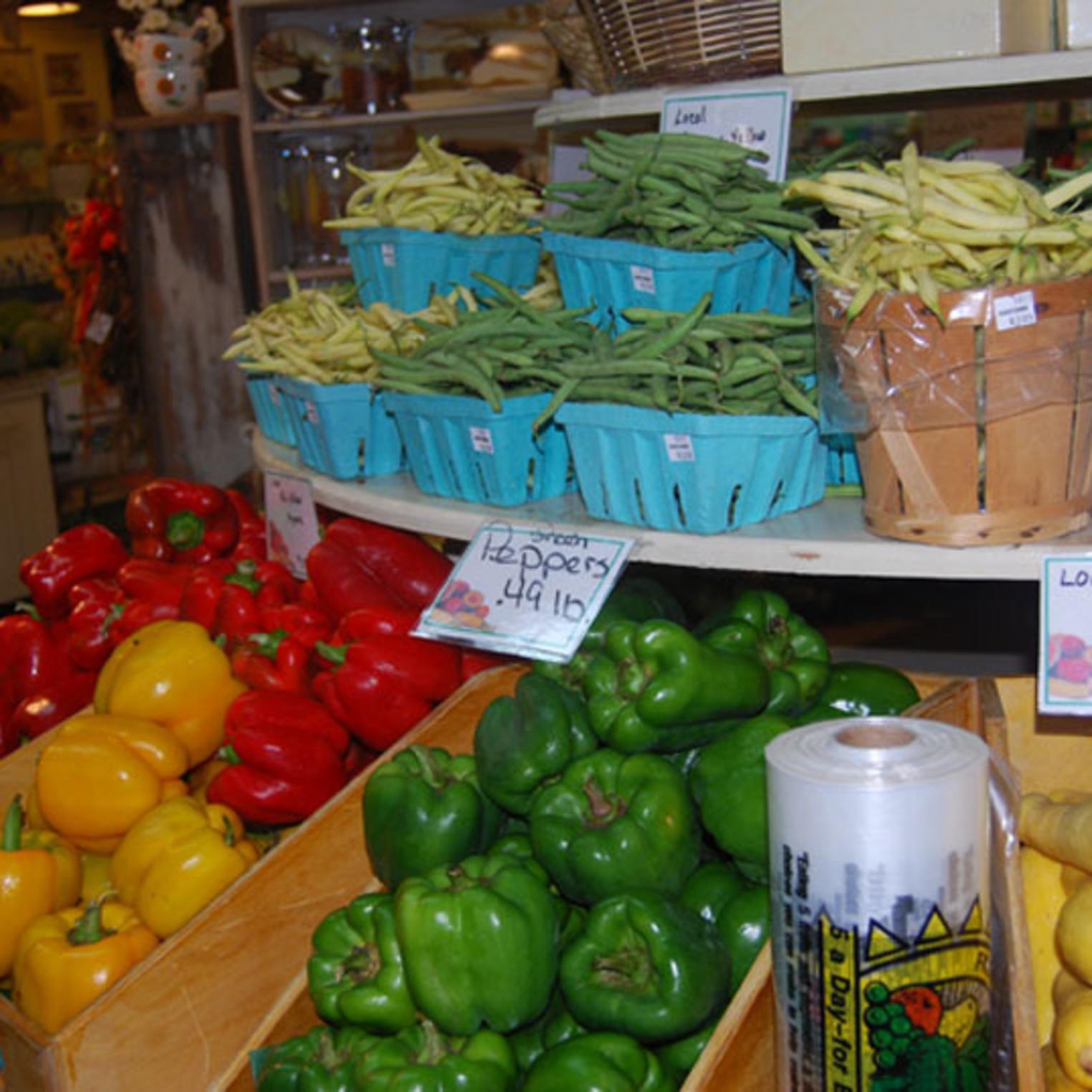 Fresh picked produce at Ashcombe Farm and Greenhouses.