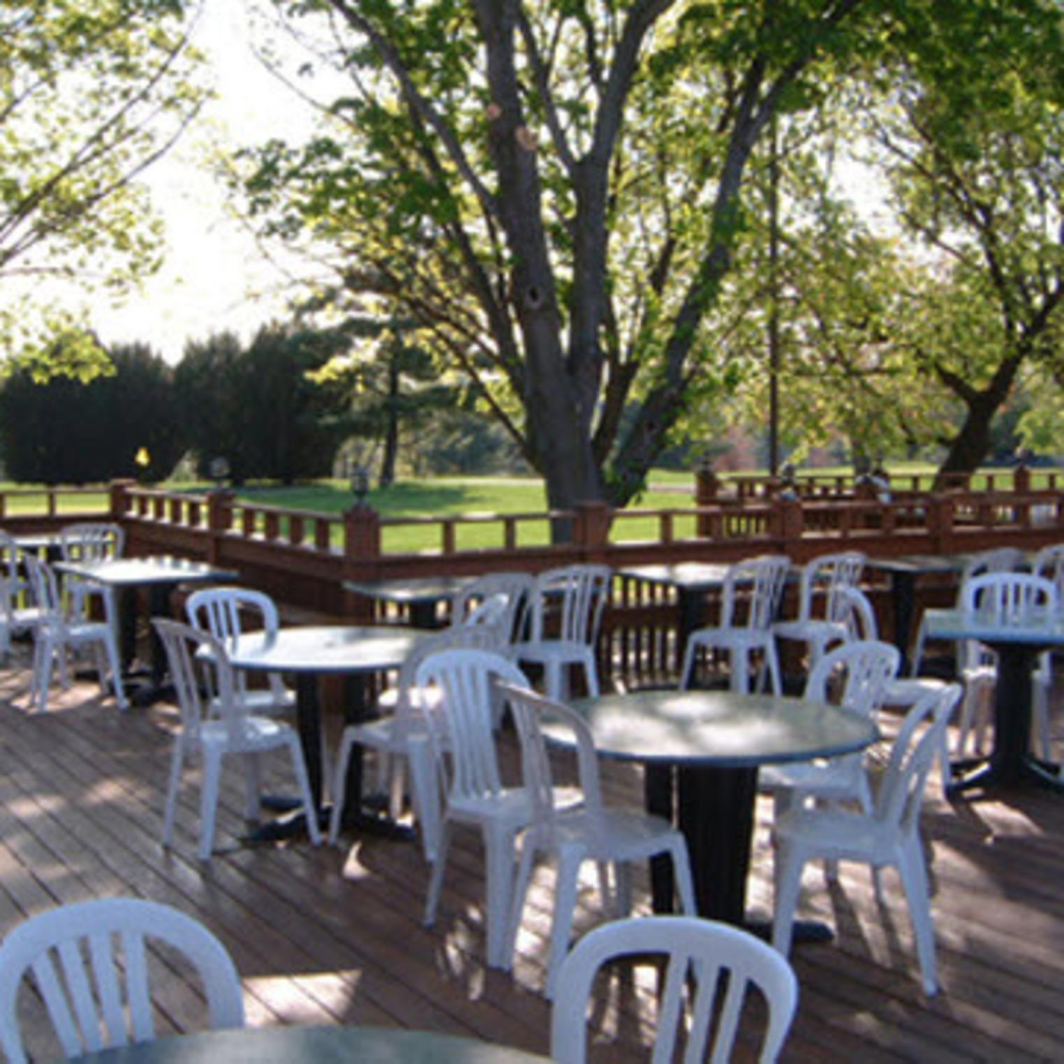 Caddy Shack's Deck Overlooking the Golf Course