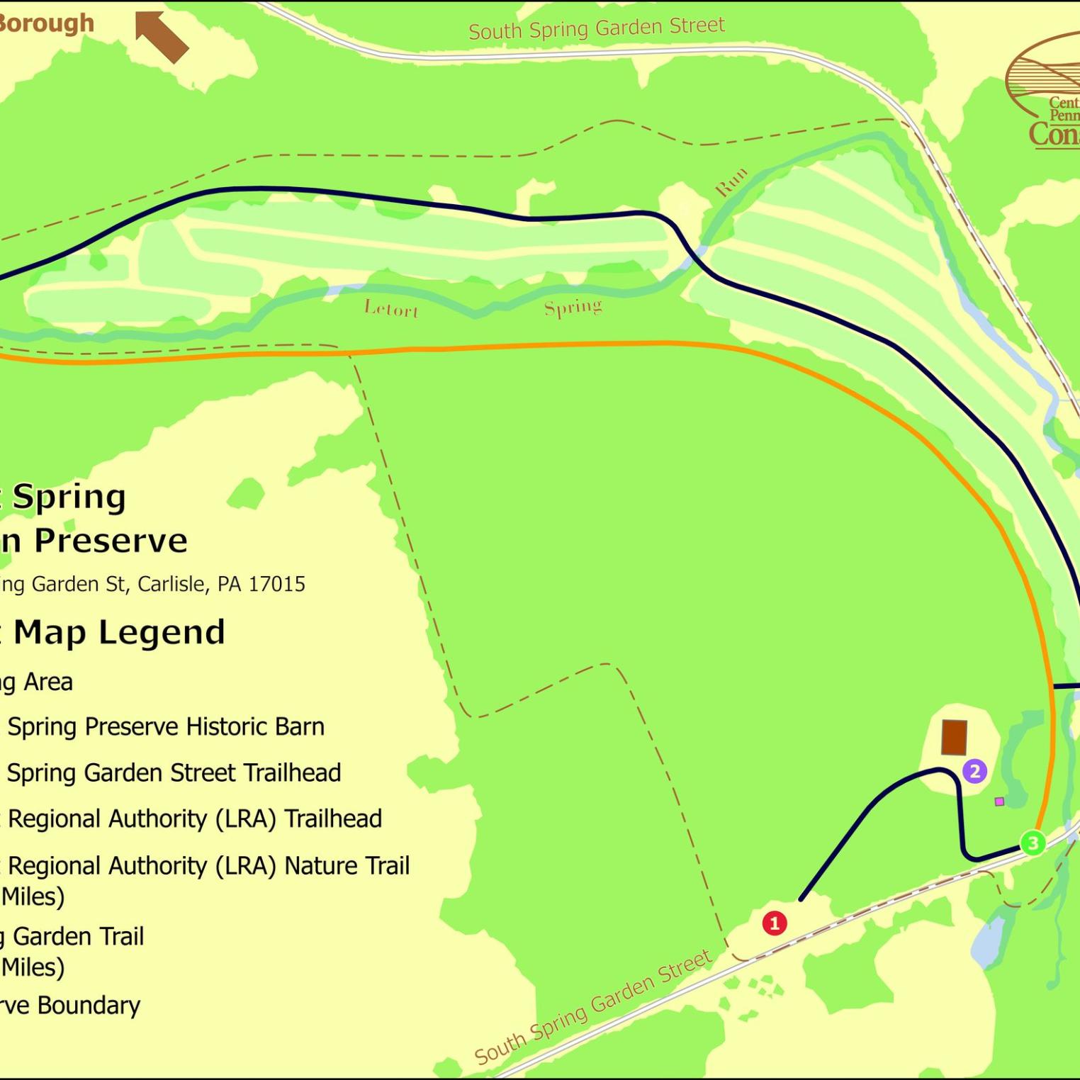 LeTort Spring Garden Preserve Map