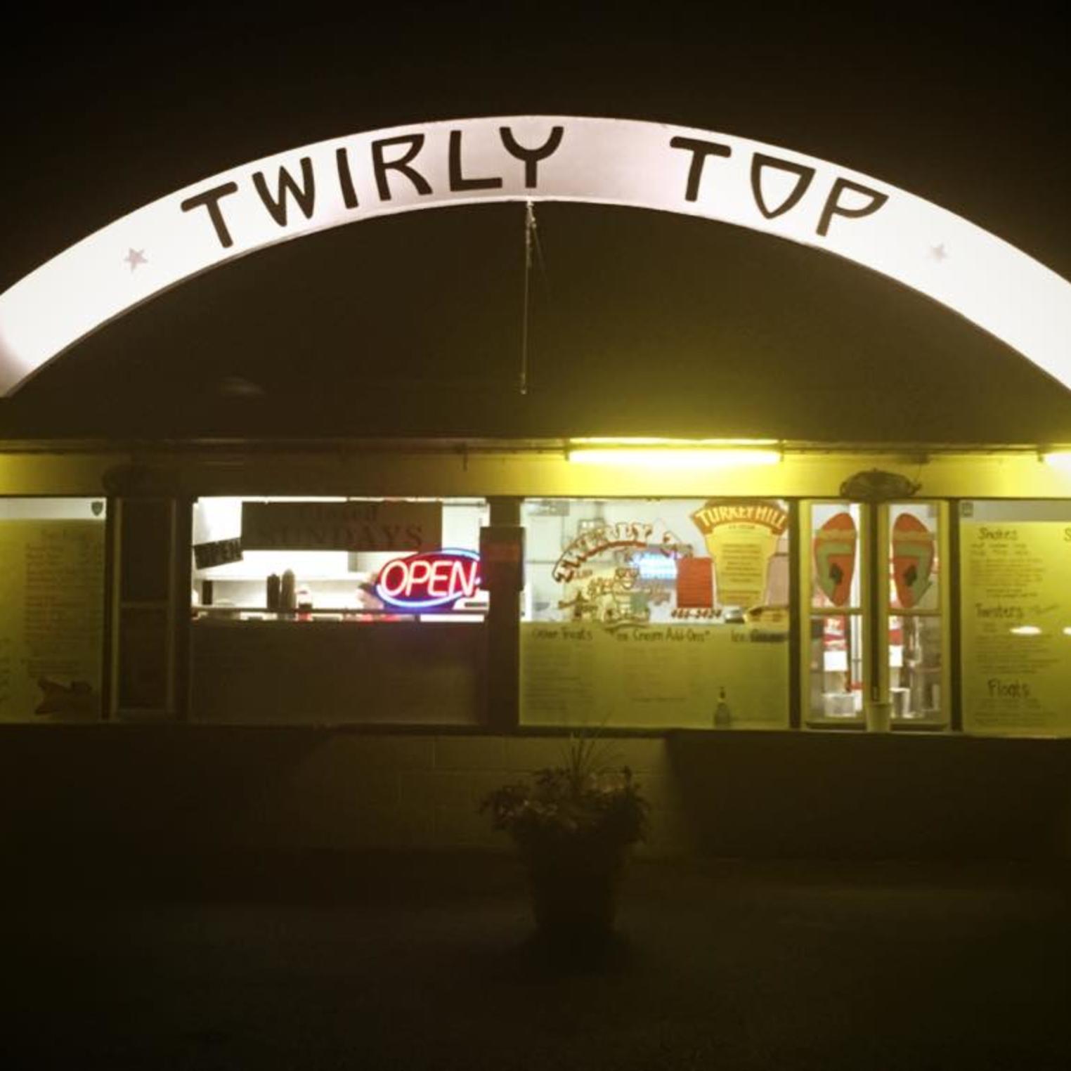 Twirly Top Arch at Night