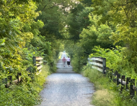 Picture of two people walking on the Buffalo Valley Rail Trail