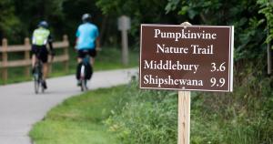 Pumpkinvine bike trail in Elkhart County, Indiana