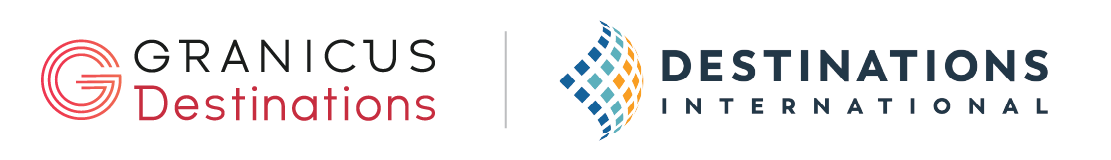 Granicus Destinations logo next to the Destinations International logo