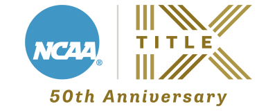 NCAA Title IX 50th Anniversary logo