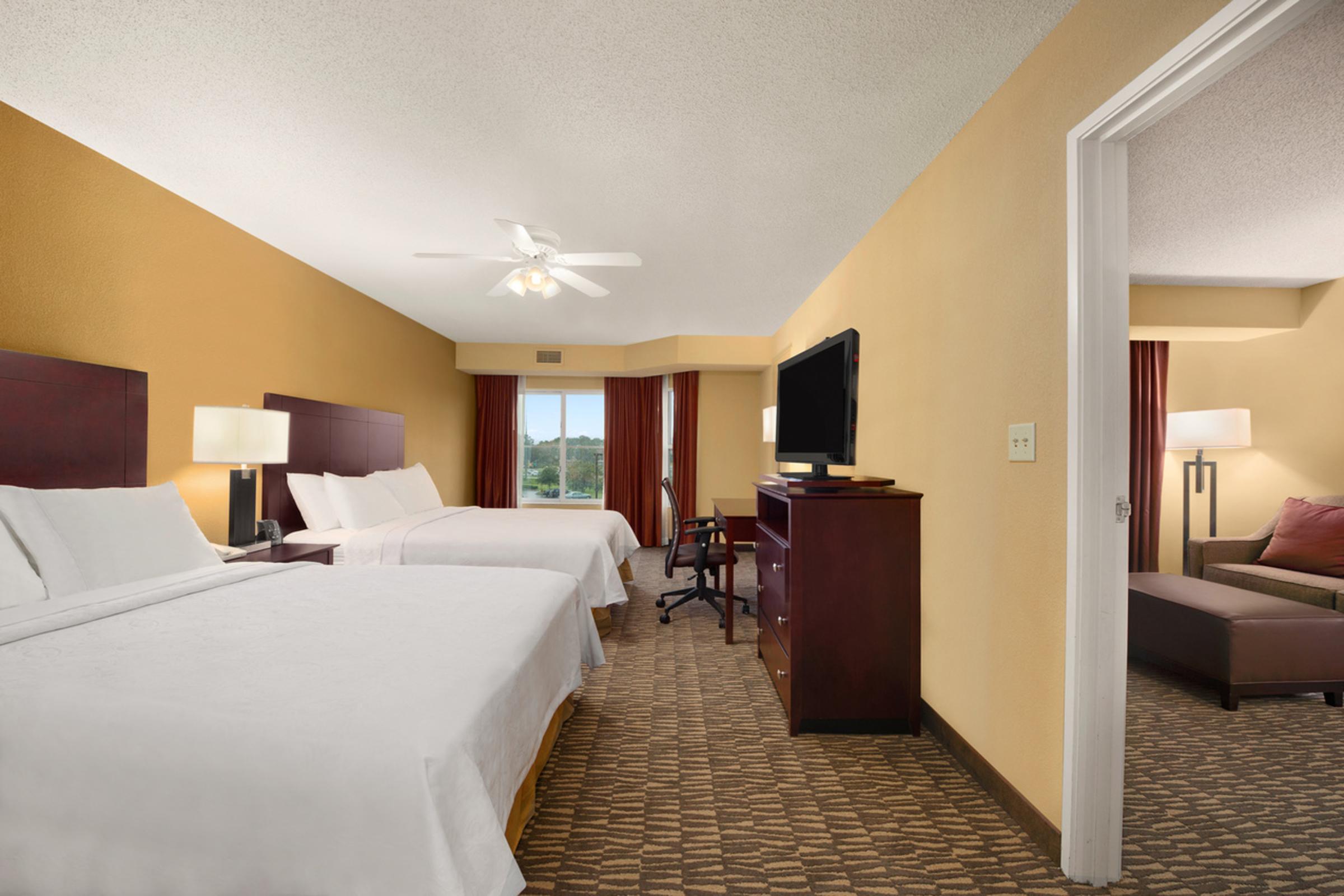 2 Queen Beds Homewood Suites Tampa Brandon Hotel
