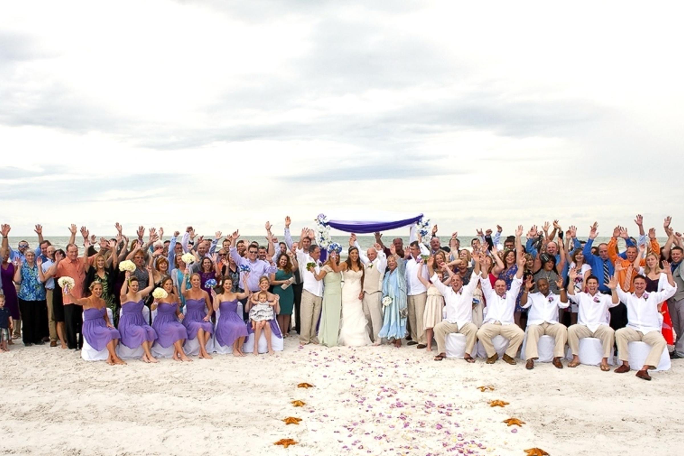 Group Photo - Destination Wedding Florida by Gulf Beach Weddings