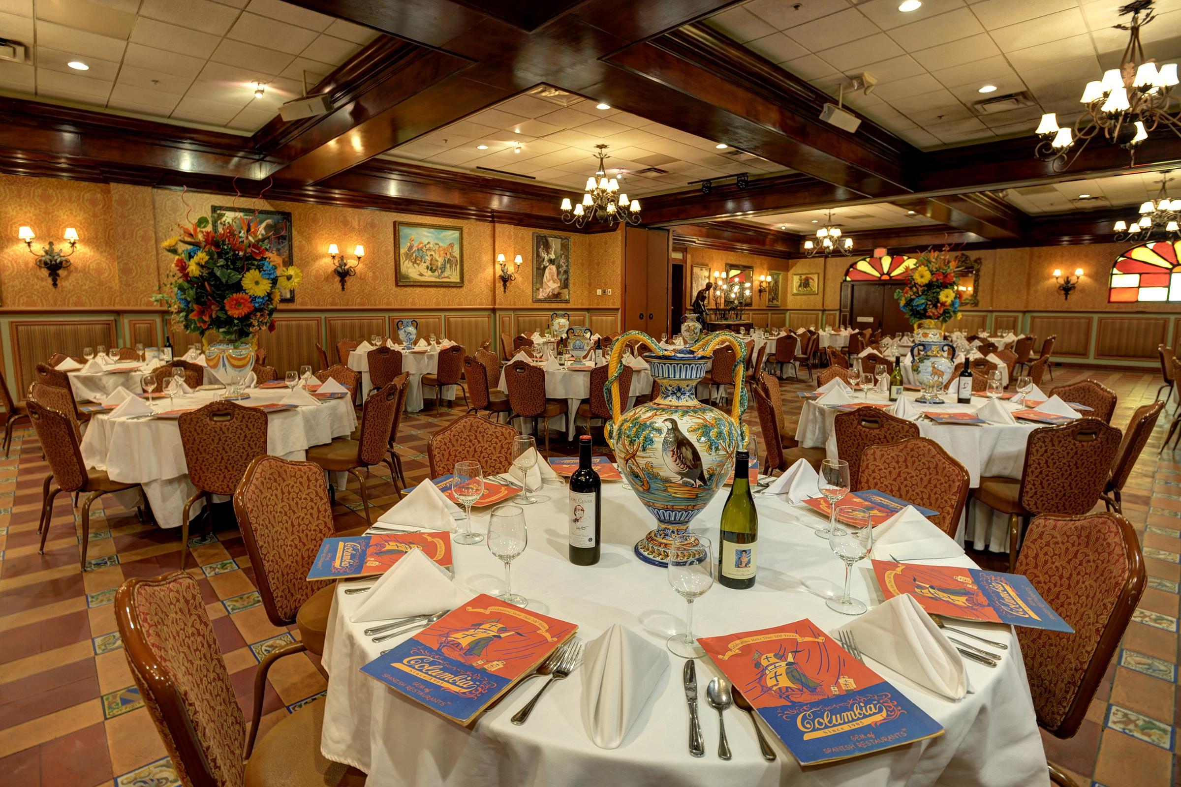 Private dining areas are available for birthdays, weddings and business lunches