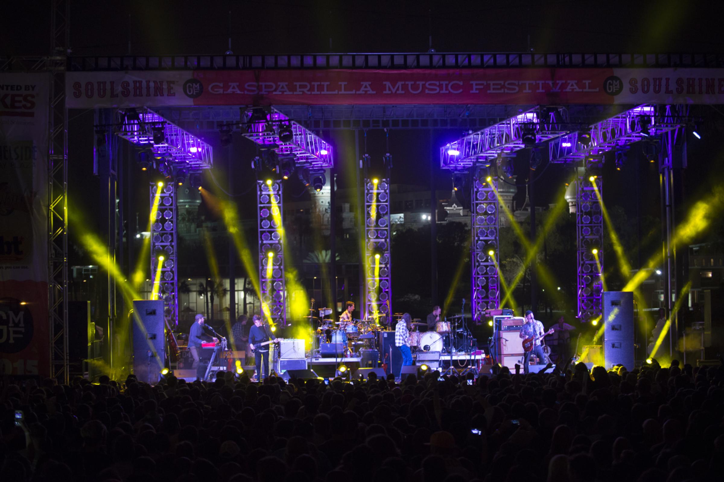 Gasparilla Music Festival at night