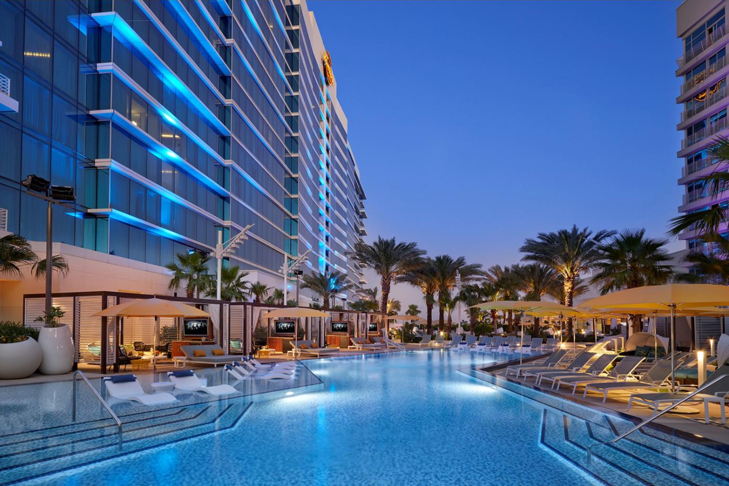 Seminole Hard Rock Tampa Pool Sundown