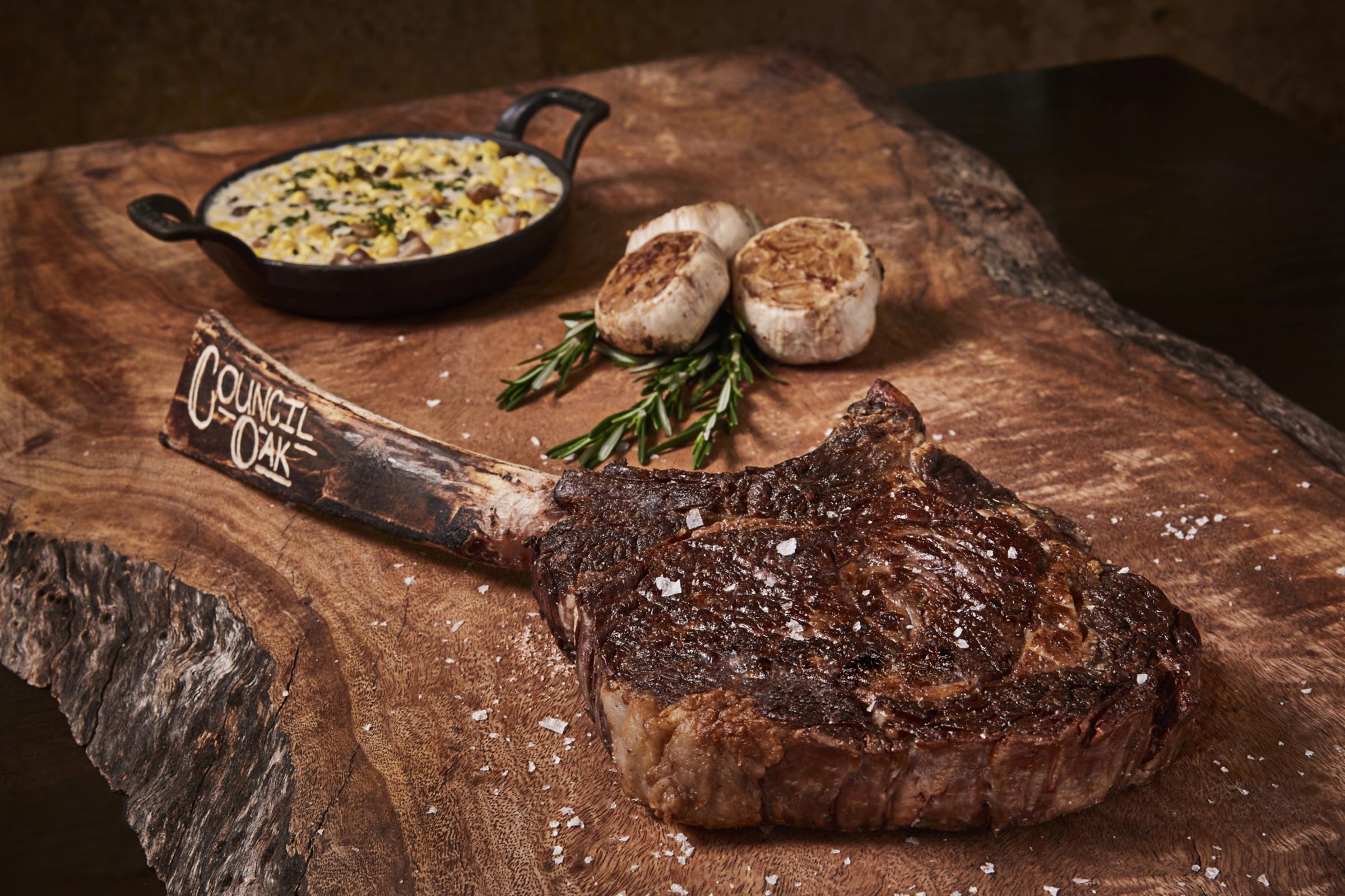 Counci Oak Steaks & Seafood, Long Bone Ribeye