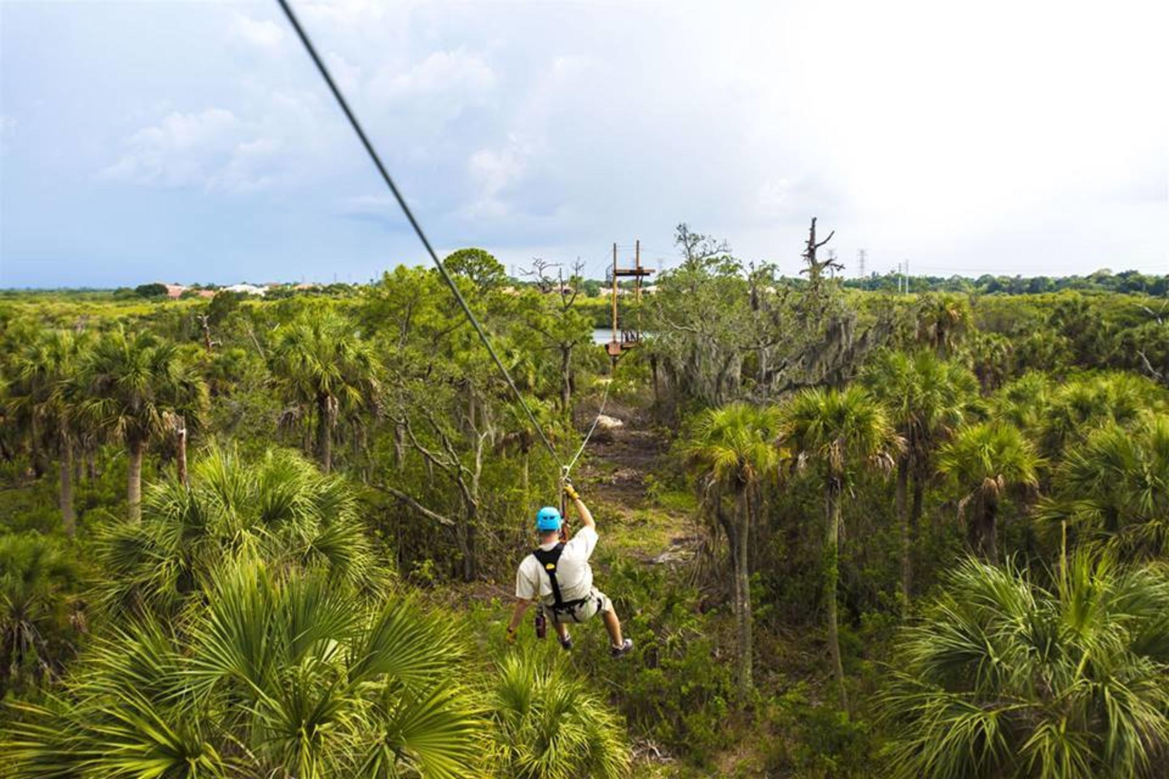 Zip line over the nature preserve