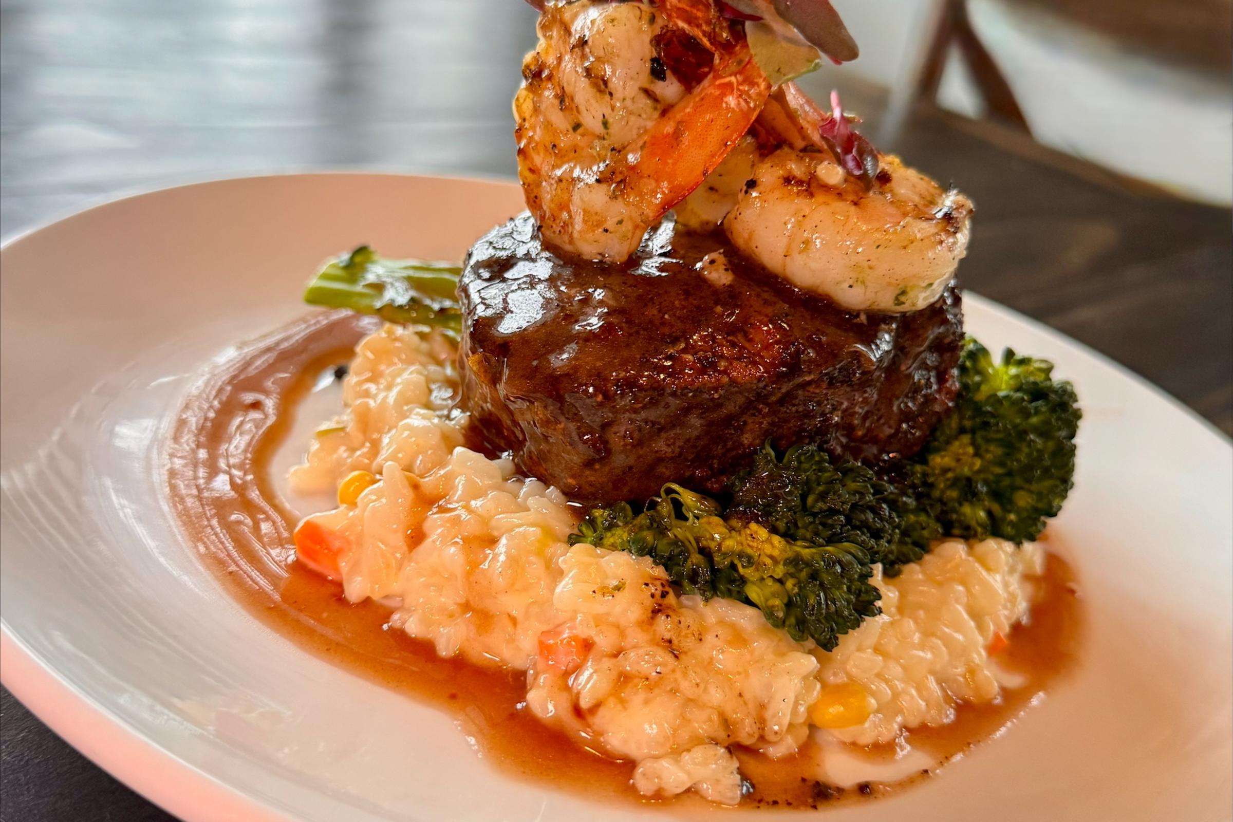 Shrimp and steak