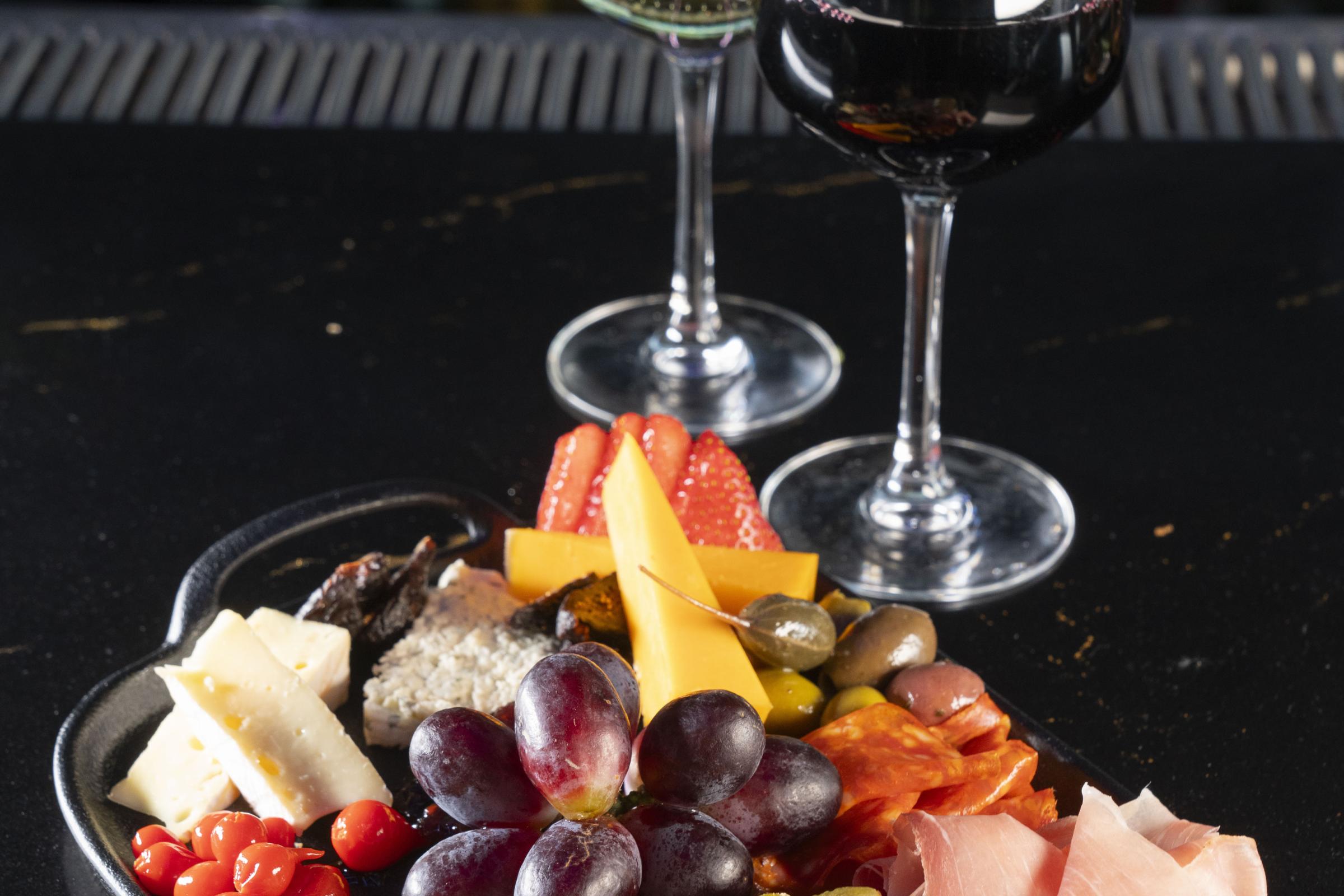 Wine and Cheese board