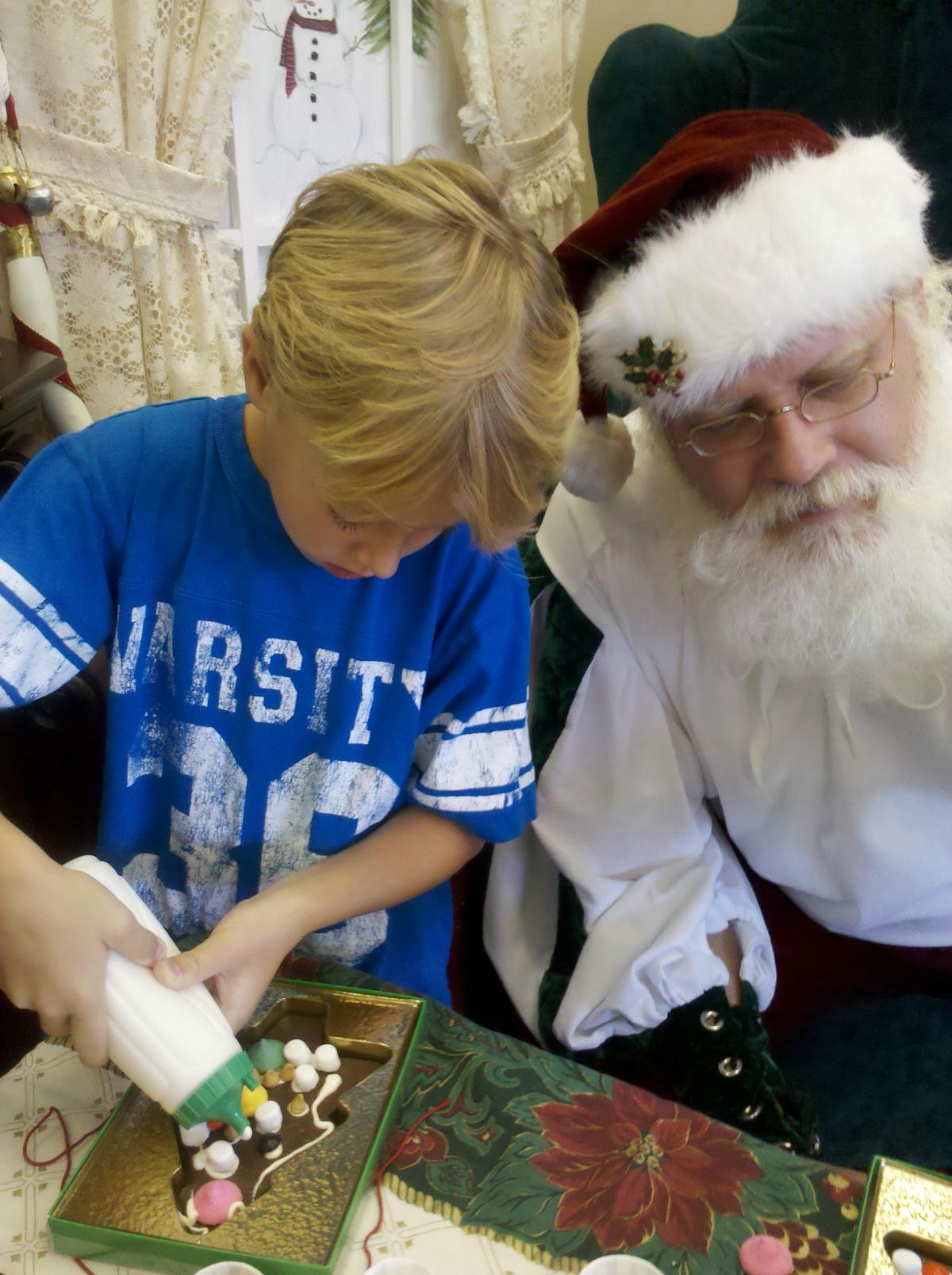 Carter Eiden with Santa