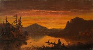 Frederic Edwin Church, Mountain Lake, Twilight