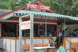 The exterior of the Pine Cone in Glen Arbor
