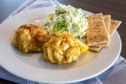 Plate with Jumbo Lump Crab Cakes from Barrett's on the Pike Restaurant