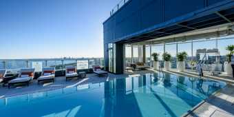 The rooftop pool at Hotel X