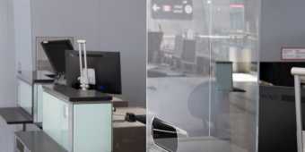 Plexiglass barriers installed at Toronto Pearson Airport