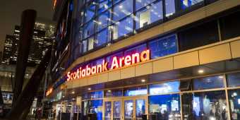 Scotiabank Area at night