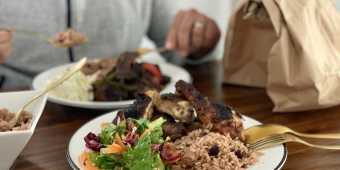 Jerk chicken at Simone's Caribbean Restaurant