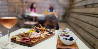Wine and charcuterie at Nuit Social