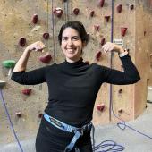 Catarina Rivera rock climbing at Planet Rock