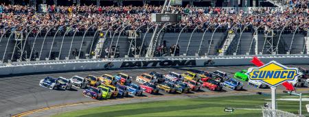 Exciting line-up of cars at Daytona International Speedway for the DAYTONA 500!