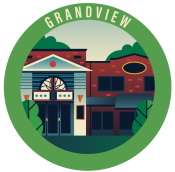 Grandview neighborhood badge featuring Grandveiw Theater