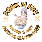 Logo for Fork N Fry, a food vendor during Liberty on the Lake.