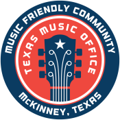 Texas Friendly Music Community badge created for McKinney by the state music office