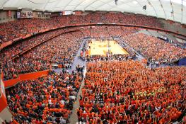 Thousands of Syracuse Orange Basketball Fans Watching Game