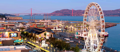 View of Golden Gate Bridge from SkyStar Wheel