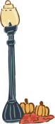 Fall Fest 2025 Light Post Illustration